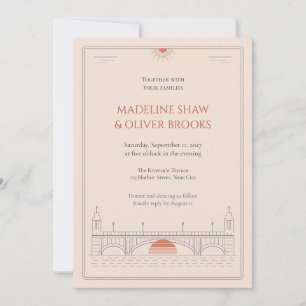 Faire-part de mariage de ville avec pont Deco Arch