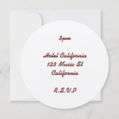 Faire-part de mariage de vinyle rétro (Dos)