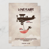 Faire-part de mariage de VOL d'AMOUR (Devant / Derrière)