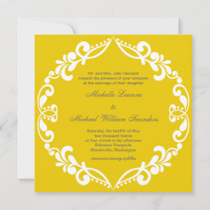 Faire-part de mariage de vol {moutarde}