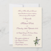 faire-part de mariage de volets violets (Dos)