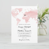 Faire-part de mariage de voyage de destination (Debout devant)