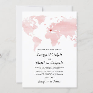 Faire-part de mariage de voyage de destination