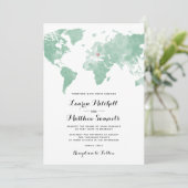 Faire-part de mariage de voyage de destination (Debout devant)