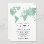 Faire-part de mariage de voyage de destination (Devant / Derrière)