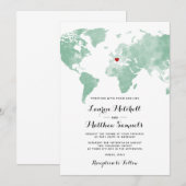 Faire-part de mariage de voyage de destination (Devant / Derrière)