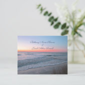 Faire-part de mariage de vue de face de plage (Debout devant)