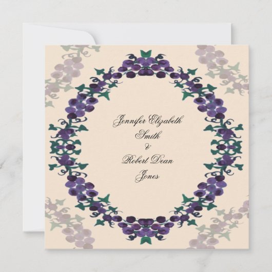 Faire-part de mariage de Wreath Grapevine (Devant)