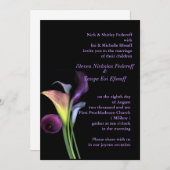 Faire-part de mariage de zantedeschias (Devant / Derrière)