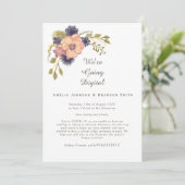 Faire-part de mariage de zoom rose pâle (Debout devant)