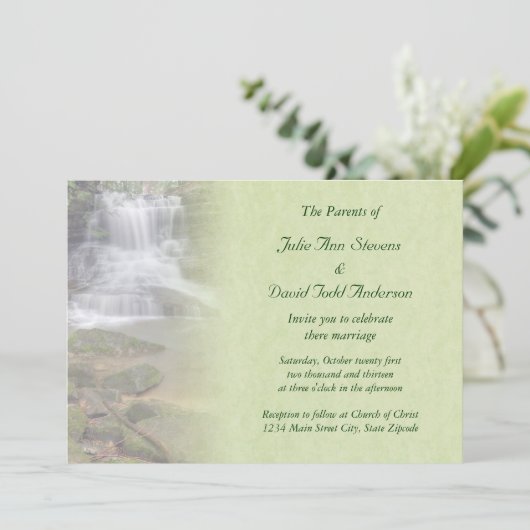 Faire-part de mariage d'eau (Debout devant)