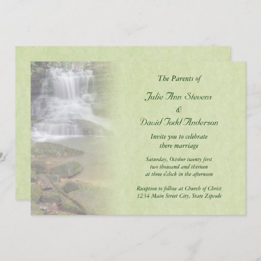 Faire-part de mariage d'eau (Devant / Derrière)