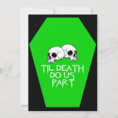 Faire-part de mariage d'ébène de café (chaux) (Dos)