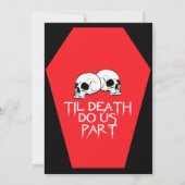 Faire-part de mariage d'ébène de café (ruby) (Dos)