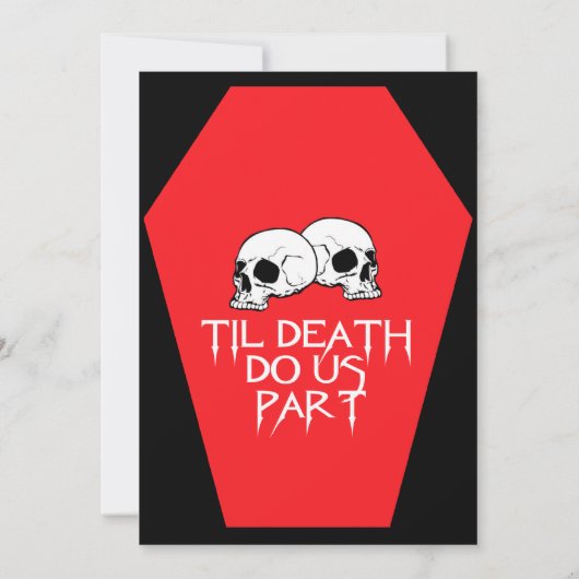 Faire-part de mariage d'ébène de café (ruby) (Dos)