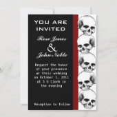 Faire-part de mariage d'ébène (rouge) (Devant)