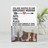 Faire-part de mariage DÉBRANCHÉ (PHOTOS INTERDITES (Debout devant)