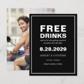 Faire-Part de Mariage Décalé et Drôle avec Photo (Devant / Derrière)