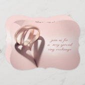 Faire-part de mariage d'échange d'anneaux (Devant / Derrière)