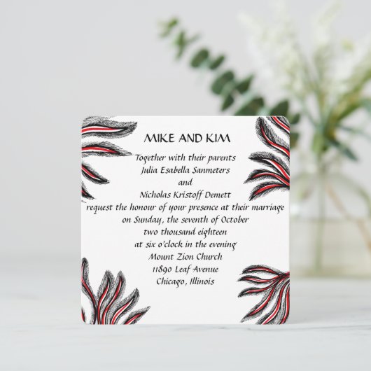 FAIRE-PART DE MARIAGE D'ÉCHANTILLON (Debout devant)