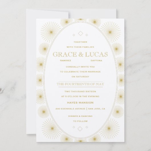 Faire-part de mariage d'éclatement géométrique mod (Devant)