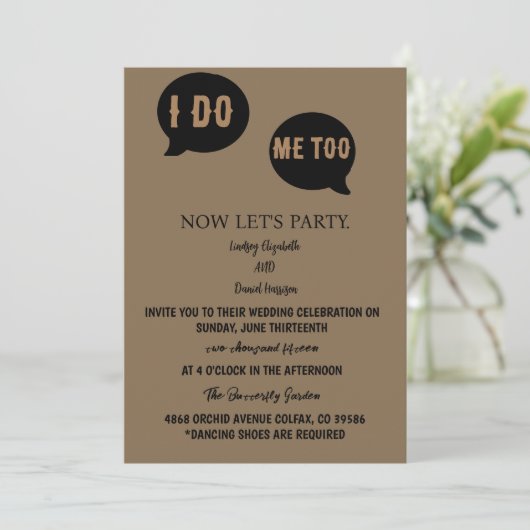 Faire-part de mariage Décontracté (Debout devant)