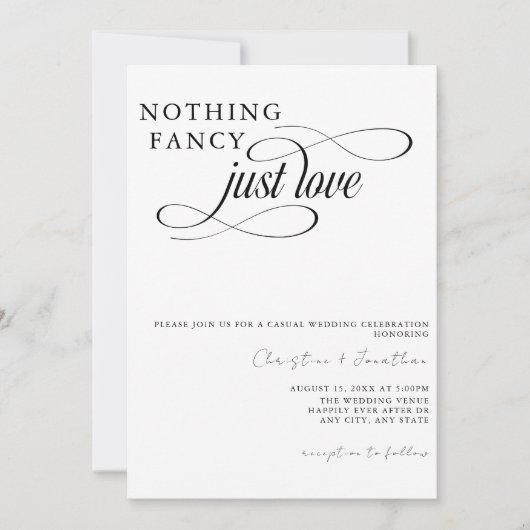 Faire-part de mariage décontracté (Devant)