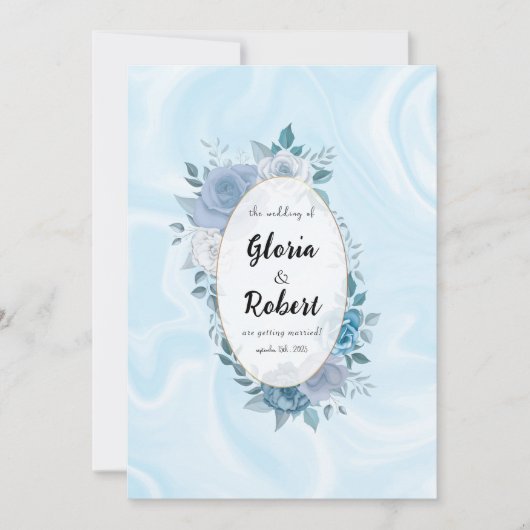 Faire-part de mariage Décontracté de script minima (Devant)