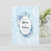 Faire-part de mariage Décontracté de script minima (Debout devant)