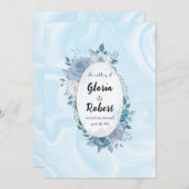 Faire-part de mariage Décontracté de script minima (Devant / Derrière)