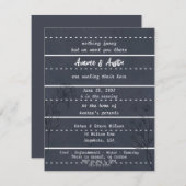 Faire-part de mariage Décontracté du tableau de bo (Devant / Derrière)