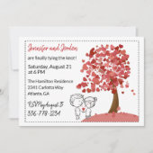 Faire-part de mariage Décontracté Heart Tree (Devant)