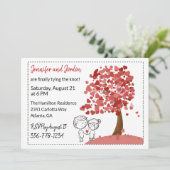 Faire-part de mariage Décontracté Heart Tree (Debout devant)