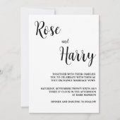 Faire-part de mariage décontracté minimal (Devant)