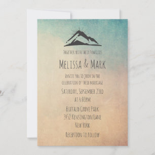 Faire-part de mariage décontracté Montagne avec Ra