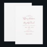 Faire-part de mariage Décontracté or Rose simple e<br><div class="desc">Cette faire-part de mariage décontractée en or rose simple et élégante est parfaite pour votre mariage en or rose minimaliste classique. Le design est composé d'une vintage classique minimaliste, d'une police d'or blush contemporaine et d'une calligraphie formelle romantique délicate. Il est parfait pour les mariages de luxe du printemps, de...</div>