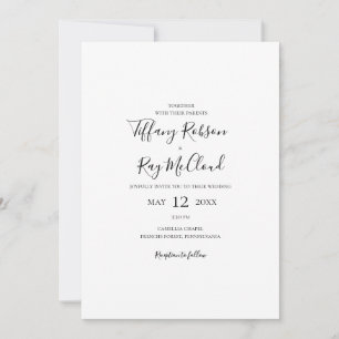 Faire-part de mariage Décontracté simple et élégan