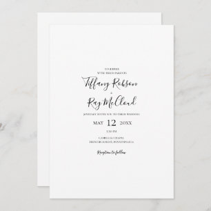 Faire-part de mariage Décontracté simple et élégan