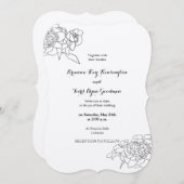 Faire-part de mariage décontracté sur papier Kraft (Devant / Derrière)