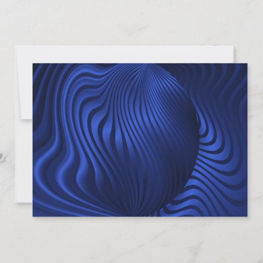 Faire-part de mariage décorative Blue Navy (Dos)