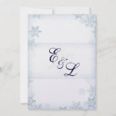 Faire-part de mariage décoré d'un monogramme de (Dos)