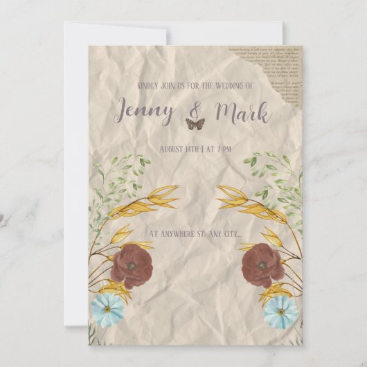 Faire-part de mariage d'écran (Devant)