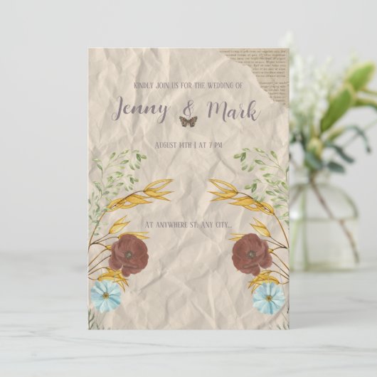 Faire-part de mariage d'écran (Debout devant)