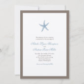 Faire-part de mariage d'écrevisse - BLEU (Devant)