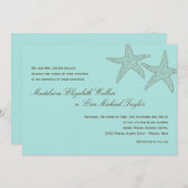 Faire-part de mariage d'écrevisse - Brown/bleu (Devant / Derrière)