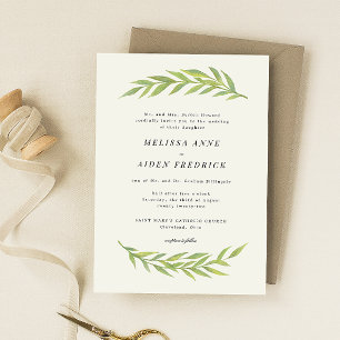 Faire-part de mariage d'écriture formelle de branc