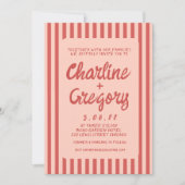 Faire-part de mariage d'écriture manuscrite rose e (Devant)