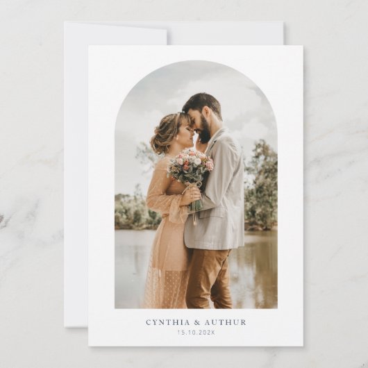 faire-part de mariage d'écriture rustique bleu mar (Dos)