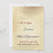 Faire-part de mariage d'effet d'ivoire dégradé (Dos)