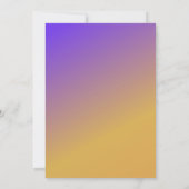 Faire-part de mariage dégradé violet jaune (Dos)